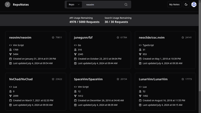 Search Repositories